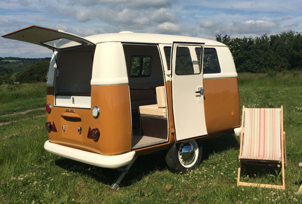 Dub Box is a two-berth retro camper-caravan. 