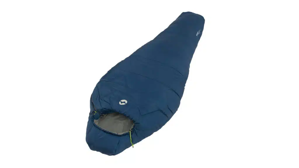 Sleeping bags with tapered body contouring, like the CedarLux from Outwell, help with thermal efficiency to keep you warm.